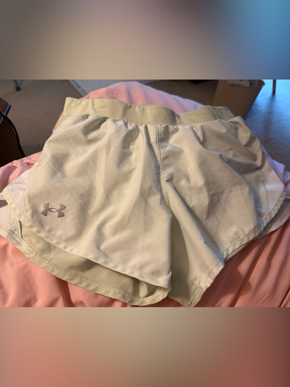 Under Armour Women's Pale Green Performance Running Shorts